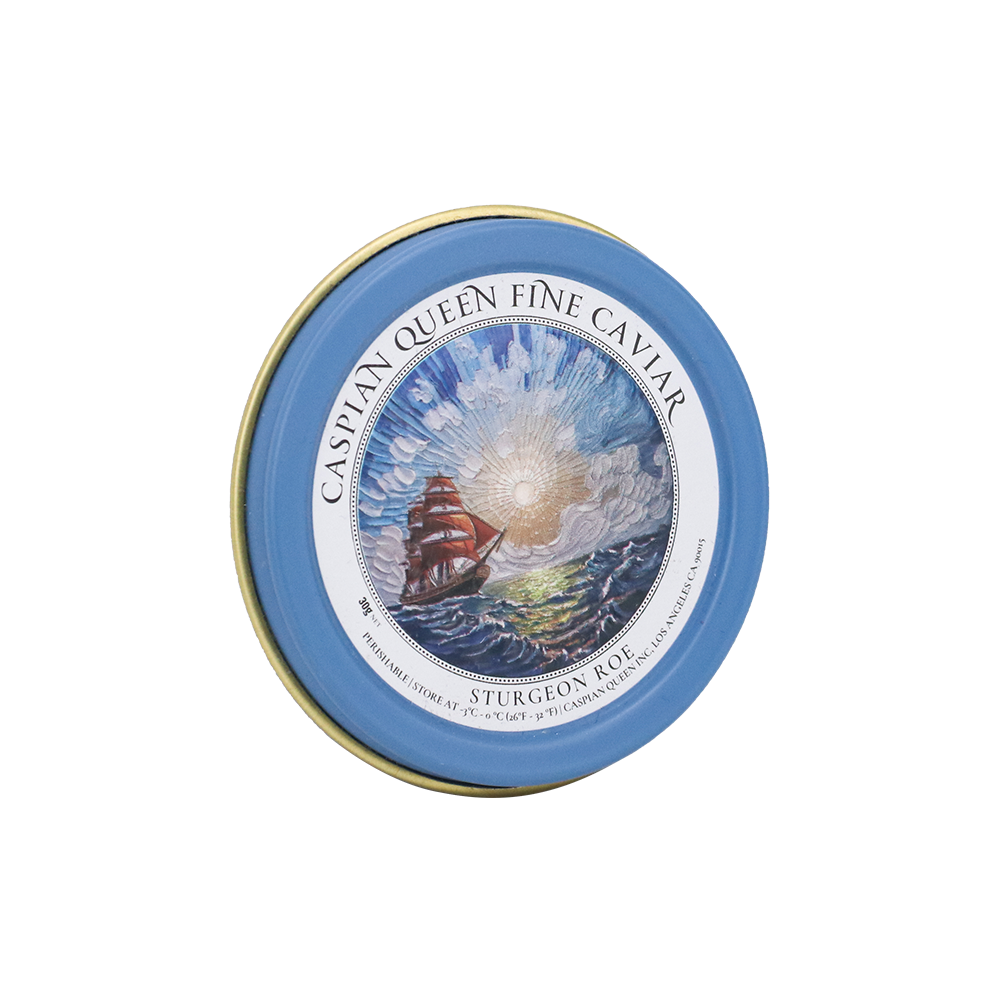 Caviar tin box